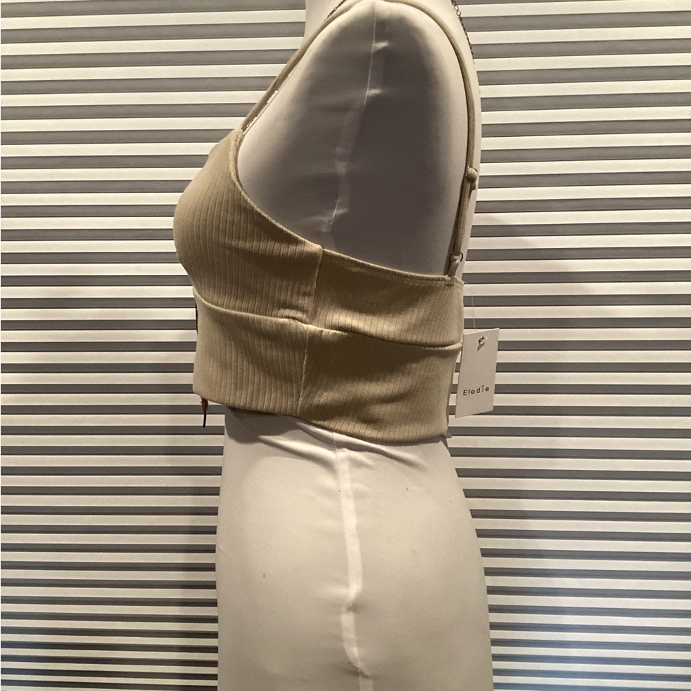 Elodie Cream Ribbed Top - Picture 2 of 5